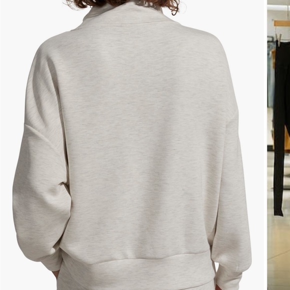 Varley Harley double soft 1/4 Zip. Ivory Marl XS . - Picture 3 of 4